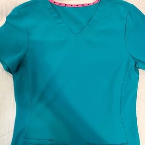 HeartSoul Teal Scrub Top